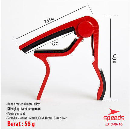 SPEEDS Musical Instrument Aluminum Alloy Guitar Capo for Guitar / Bass / Ukulele 049-16