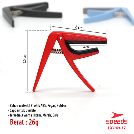 SPEEDS Musical Instrument Rubber Guitar Capo for Ukulele 049-17