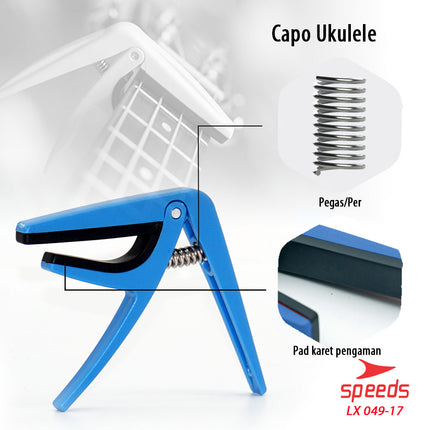 SPEEDS Musical Instrument Rubber Guitar Capo for Ukulele 049-17