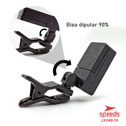 SPEEDS Digital Chromatic Clip-On Guitar Tuner Auto Tuner For Guitar 360 Degrees Original 049-19