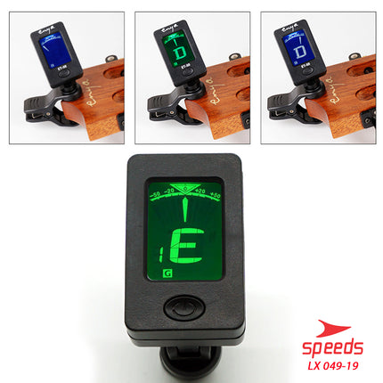 SPEEDS Digital Chromatic Clip-On Guitar Tuner Auto Tuner For Guitar 360 Degrees Original 049-19