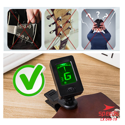 SPEEDS Digital Chromatic Clip-On Guitar Tuner Auto Tuner For Guitar 360 Degrees Original 049-19