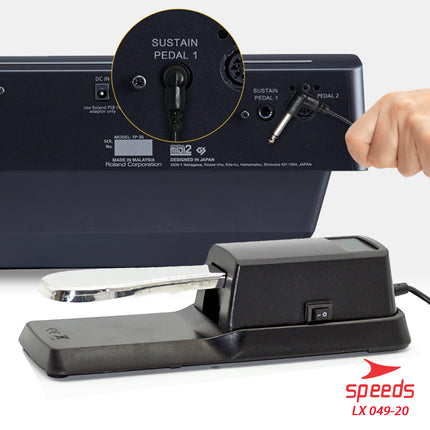 SPEEDS Musical Instrument Sustain Pedal Universal for Electric Piano Keyboard Digital Synthesizer 049-20