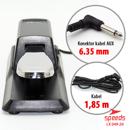 SPEEDS Musical Instrument Sustain Pedal Universal for Electric Piano Keyboard Digital Synthesizer 049-20