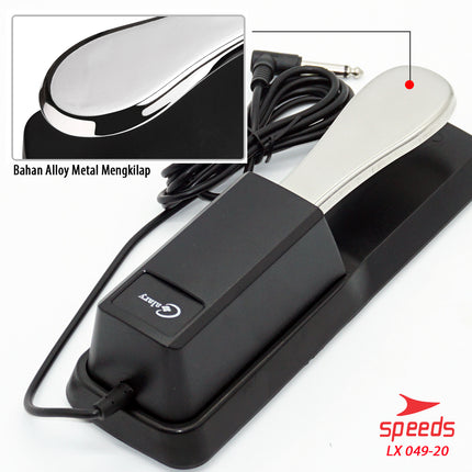 SPEEDS Musical Instrument Sustain Pedal Universal for Electric Piano Keyboard Digital Synthesizer 049-20