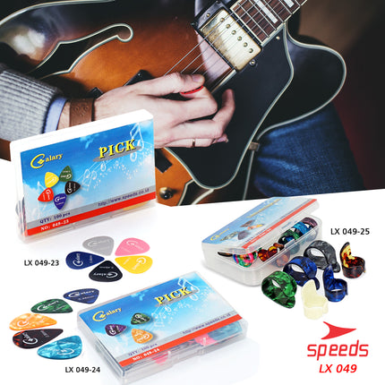SPEEDS Guitar Picks Musical Instrument Celluloid Cheap Acoustic Guitar Picks 0.46, 0.71, 0.96 mm 049-23