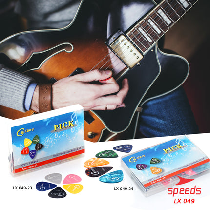 SPEEDS Guitar Picks Musical Instrument Celluloid Cheap Acoustic Guitar Picks 0.46, 0.71, 0.96 mm 049-23