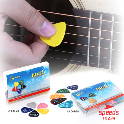 SPEEDS Guitar Picks Musical Instrument Celluloid Cheap Acoustic Guitar Picks 0.46, 0.71, 0.96 mm 049-23