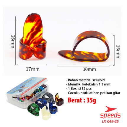 SPEEDS Guitar Pick Musical Instrument Finger Pick Celluloid Acoustic Guitar Pick 049-25