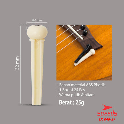 SPEEDS Pin Saddle Guitar Bridge Pins Guitar Musical Instrument Bridge Pin Saddle Nut Pin Guitar 049-27