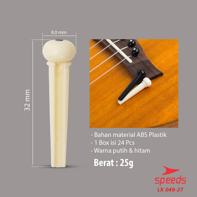 SPEEDS Pin Saddle Guitar Bridge Pins Guitar Musical Instrument Bridge Pin Saddle Nut Pin Guitar 049-27