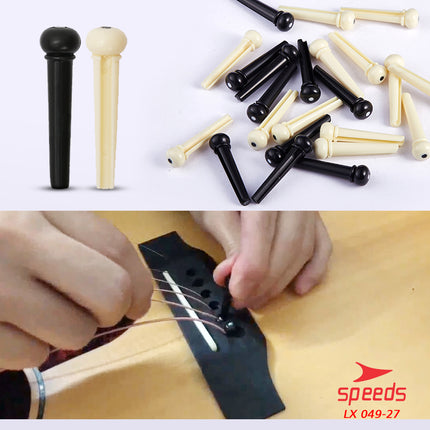 SPEEDS Pin Saddle Guitar Bridge Pins Guitar Musical Instrument Bridge Pin Saddle Nut Pin Guitar 049-27