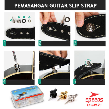 SPEEDS Strap Lock Guitar Pin Guitar Strap Lock Guitar Pin 049-28