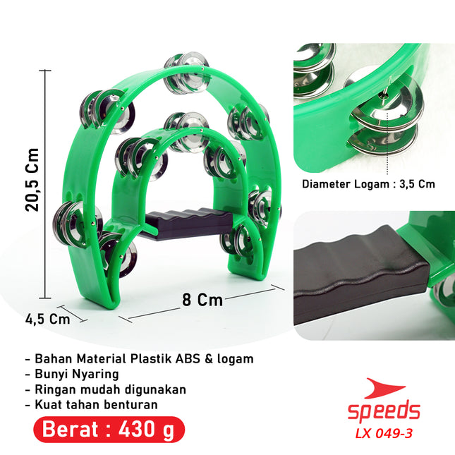 SPEEDS Alat Musik Tamborin 049-3