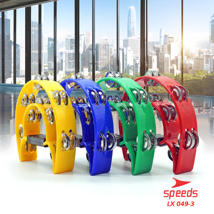 SPEEDS Alat Musik Tamborin Tambourine Double Ring Plastik Kecrekan Tambourine Tamborine Anak 049-3