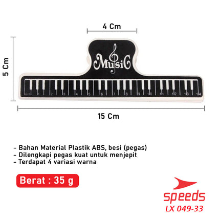 SPEEDS Alat Musik Clip Music / Penjepit Partitur / Music Book Clipper Untuk Buku Partitur 049-33