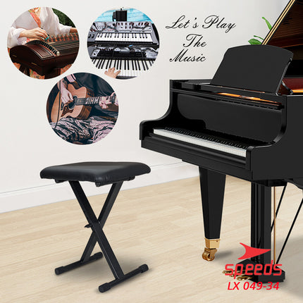 SPEEDS Alat Musik Kursi Lipat Kursi Untuk Piano Kursi Portable Untuk Anak dan Dewasa Tunggal 049-34