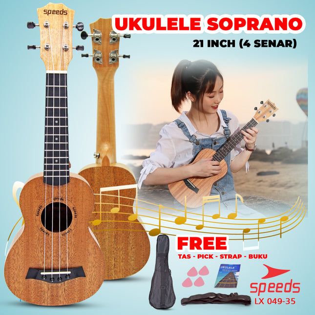 SPEEDS Ukulele Soprano 21 Inch 049-35