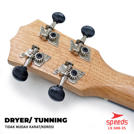 SPEEDS Ukulele Soprano Ukulele 4 Senar Ukulele 21 Inch Akustik Kualitas Kayu Premium 049-35