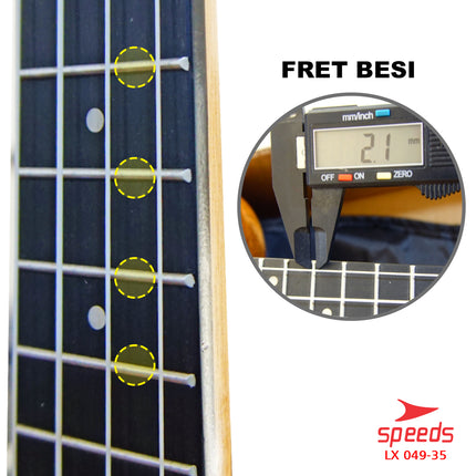 SPEEDS Ukulele Soprano Ukulele 4 Senar Ukulele 21 Inch Akustik Kualitas Kayu Premium 049-35