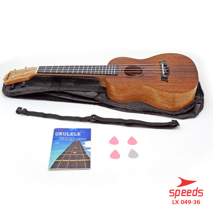 SPEEDS Ukulele Concert Ukulele 4 Senar Ukulele 24 Inch Akustik Kualitas Kayu Premium 049-36