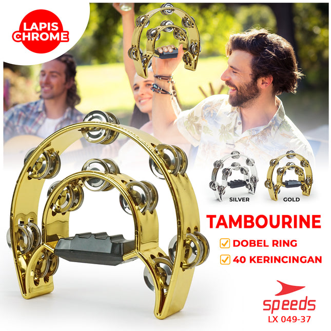 SPEEDS Alat Musik Tamborin Double Ring 049-37