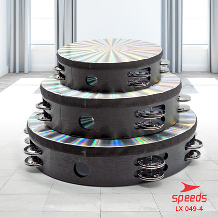 SPEEDS Alat Musik Tamborine Tambourine Hologram Plastik Kecrekan Tambourine Tamborine 049-4