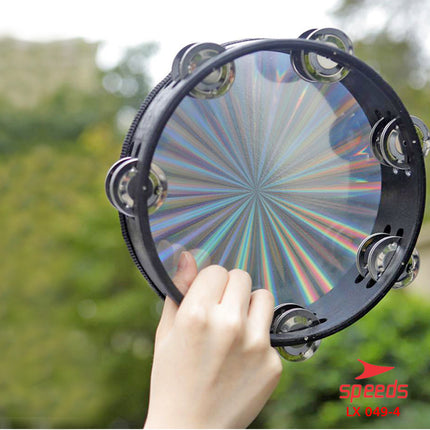 SPEEDS Alat Musik Tamborine Tambourine Hologram Plastik Kecrekan Tambourine Tamborine 049-4