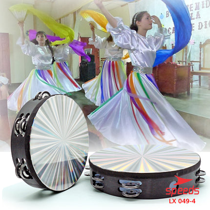 SPEEDS Alat Musik Tamborine Tambourine Hologram Plastik Kecrekan Tambourine Tamborine 049-4