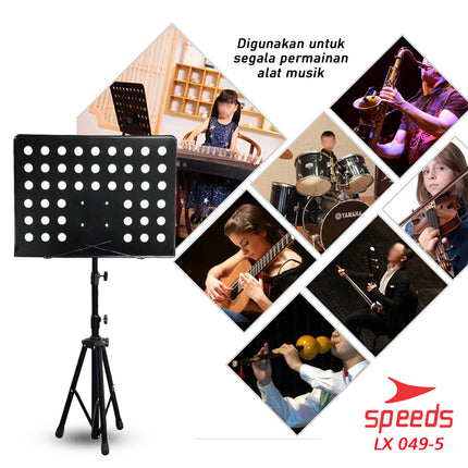 SPEEDS Alat Musik Stand Untuk Partitur Sheet Stand Book Stand Partitur Kecil Untuk Dewasa 049-5