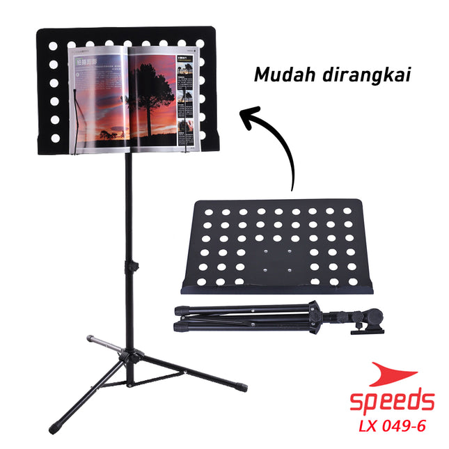 SPEEDS Alat Musik Stand Untuk Partitur Sheet Stand Book Stand Partitur Besar Untuk Dewasa 049-6