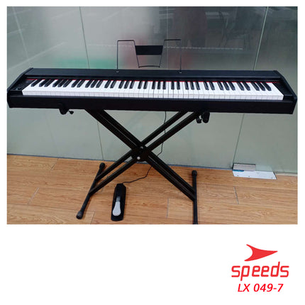 SPEEDS Alat Musik Stand Keyboard Double Kaki Keyboard X Piano Dewasa Lipat Portable 049-7