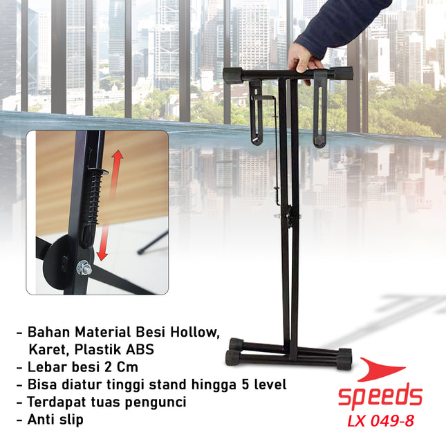 SPEEDS Alat Musik Stand Keyboard Double Untuk Semua Piano Anak Anak Lipat Portable 049-8