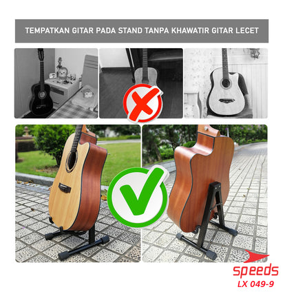 SPEEDS Alat Musik Stand Gitar Universal Import Stand Bass Ukulele Model Lipat Dudukan Gitar A 049-9