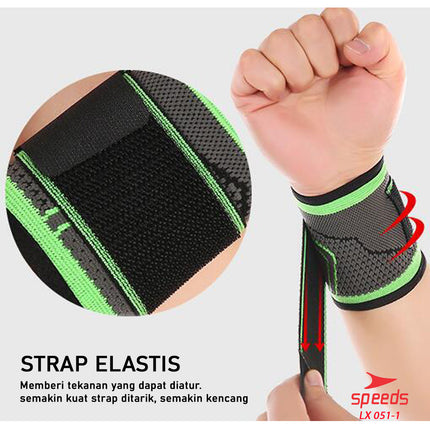 SPEEDS Pelindung Pegelangan Tangan Untuk keperluan Fitness Wrist supporter 051-1