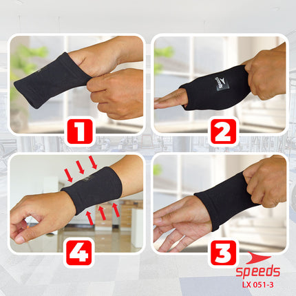 SPEEDS Pelindung Pegelangan Tangan Untuk keperluan Fitnes Wrist supporter 051-3