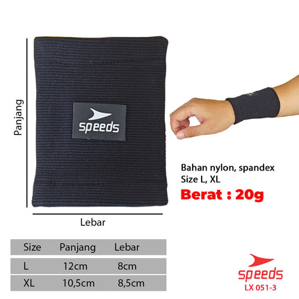 SPEEDS Pelindung Pegelangan Tangan Untuk keperluan Fitnes Wrist supporter 051-3