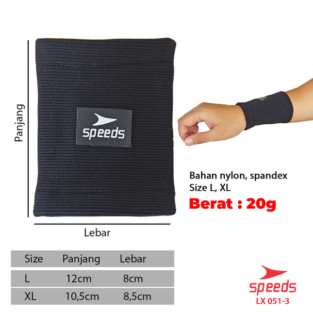 SPEEDS Pelindung Pegelangan Tangan Untuk keperluan Fitnes Wrist supporter 051-3