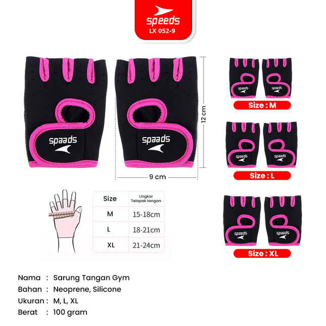 SPEEDS Sarung Tangan Gym M L XL 052-9
