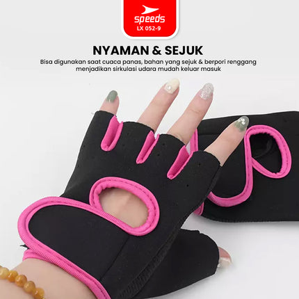 SPEEDS Sarung Tangan Gym Fitness Olahraga Anti Slip Unisex LX 052-9
