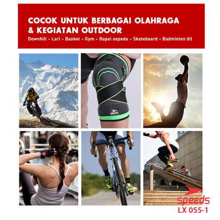 SPEEDS Pelindung Lutut Untuk Perlengkapan fitness Knee Protector 055-1