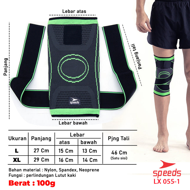 SPEEDS Pelindung Lutut Untuk Perlengkapan fitness Knee Protector 055-1
