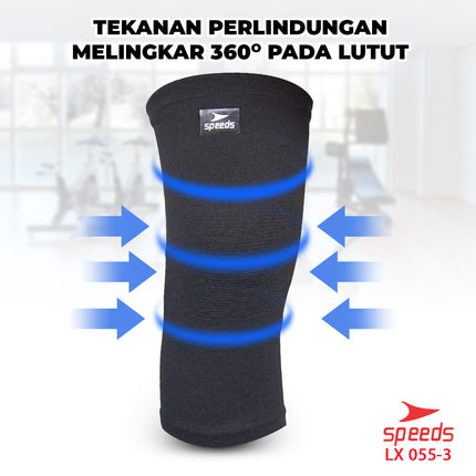 SPEEDS Pelindung Lutut Knee Supporter Dekker Wristband Perlengkapan Fitness 055-3