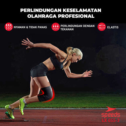 SPEEDS Pelindung Lutut Knee Supporter Dekker Wristband Perlengkapan Fitness 055-3
