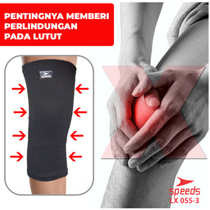 SPEEDS Pelindung Lutut Knee Supporter Dekker Wristband Perlengkapan Fitness 055-3