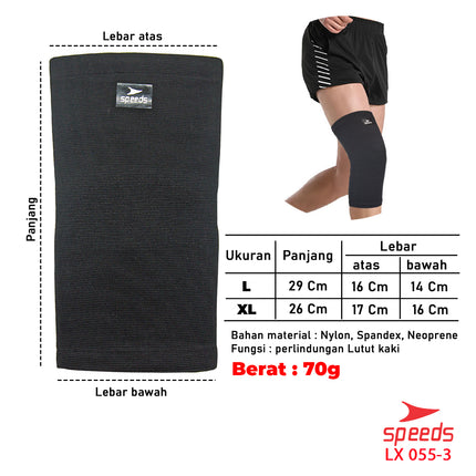 SPEEDS Pelindung Lutut Knee Supporter Dekker Wristband Perlengkapan Fitness 055-3