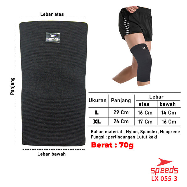 SPEEDS Pelindung Lutut Knee Supporter Dekker Wristband Perlengkapan Fitness 055-3