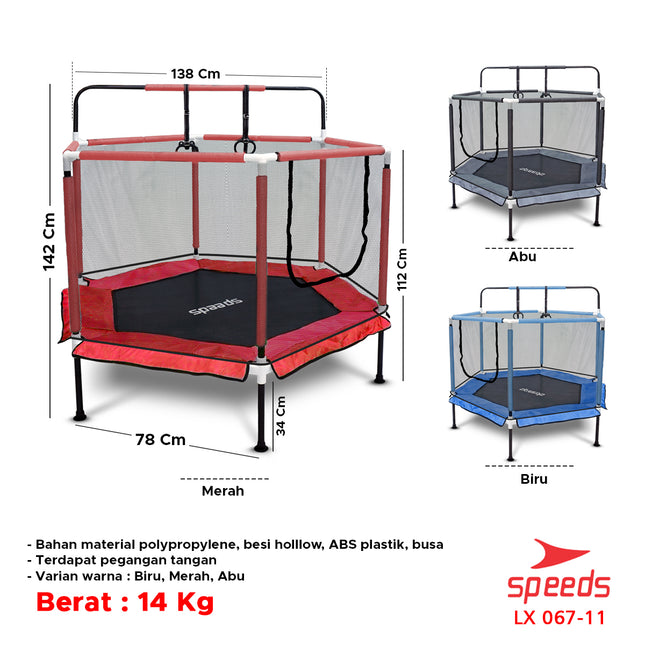 SPEEDS Trampoline Sports Children's Trampoline Play Toy Jump Fitness 067-11