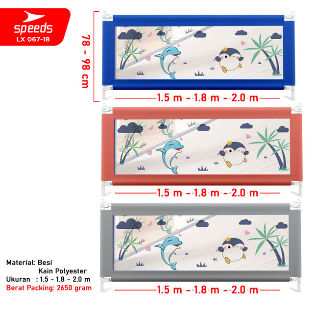 SPEEDS Baby Safety Bed Guard Baby Bedrail Fence Bed Rail Mattress Safety Barrier Baby Toddler Kids Bedguard Box 78-98cm Portable 067-18