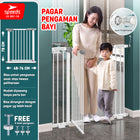 SPEEDS Baby Safety Gate Pagar Pintu Bayi Pagar Pengaman Bayi Pembatas Bayi Anak Tangga Dapur Kamar Mandi Safe Gate 180 Derajat 067-19